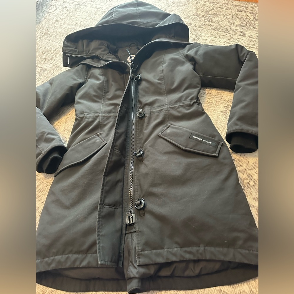 Canada Goose Rossclair Black Parka Hooded Jacket - Picture 4 of 7